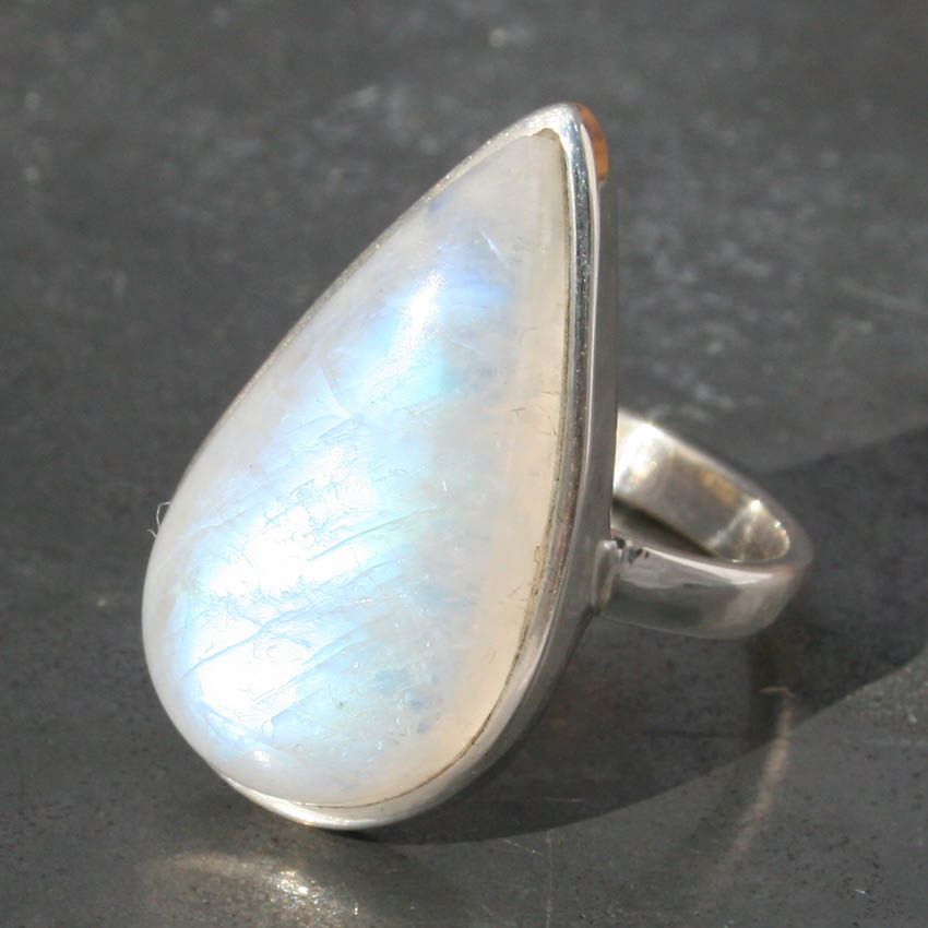 Moonstone Teardrop Ring | Lumina Jewellery