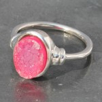 Pink Druzy Ring