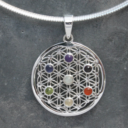 Seed of life chakra pendant
