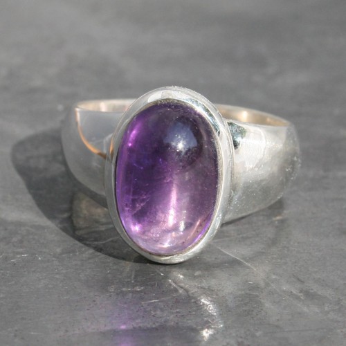 Amethyst thick Band ring