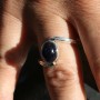 Blue goldstone twist Ring H