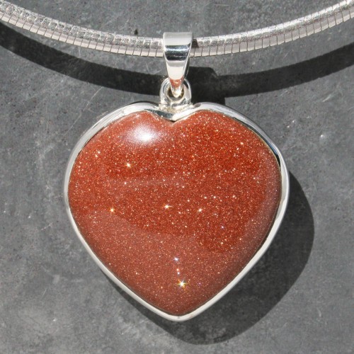 Goldstone heart Pendant