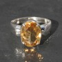 Faceted Citrine Oval Ring
